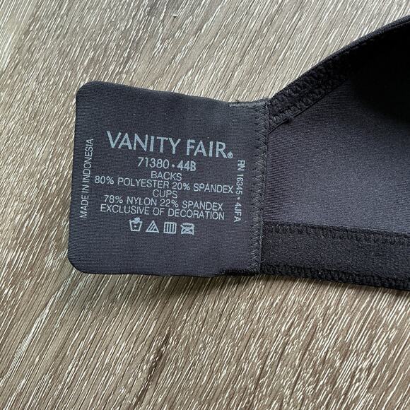 NWT Vanity Fair Beauty Back Smoothing Full Figure Bra Black 44B - Picture 5 of 6